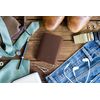 Stealth Mode Trifold Leather Wallet for Men with RFID Blocking (Brown)