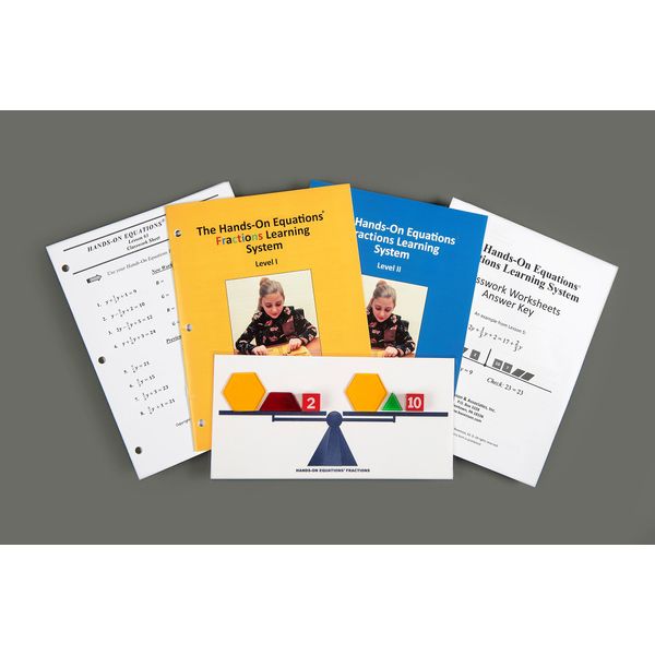 HANDS-ON EQUATIONS® Fractions. A manipulatives-Based Introduction to fractional Linear Equations.