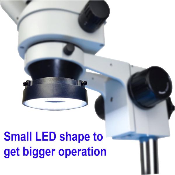 Light Microscope LED Ring Illuminator, USB Adjustable LED Ring Light for Industry Monocular Binocular Trinocular Stereo Microscope & Camera (64 LED)