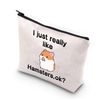 PLITI Hamster Makeup Bag Hamster Lover Gift Hamster Cosmetic Bag for Hamster Mom Hamster Owner (Really Like hamstersU)