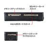 Sanwa Supply ADR-TCAML22BK Android Compatible Card Reader with Type-C Adapter