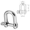 4mm Dee Shackle - Captive pin - A4 (marine grade) Stainless - 5 pack