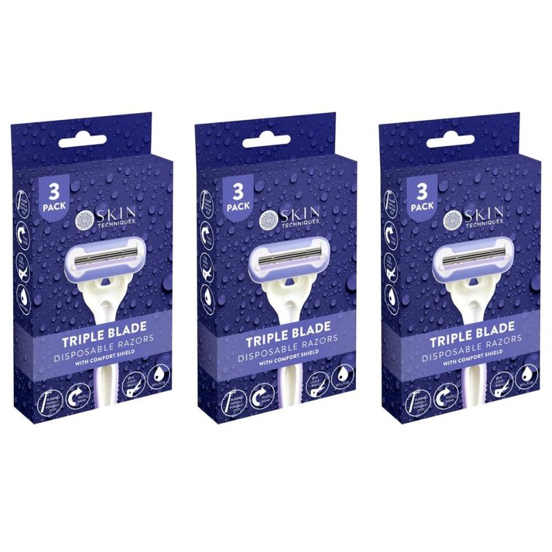 Skin Techniques Ladies Triple Blade Disposable Razors 3 Pack - Which ...