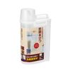 Rice Stocker, Rice Dispenser, Rice Container, Compact, Space-saving, Freshness Keep, Includes Measuring Cup, Storage Container, Transparent Visualization, Drawing, Horizontal, Dagashi Storage, Sugar,