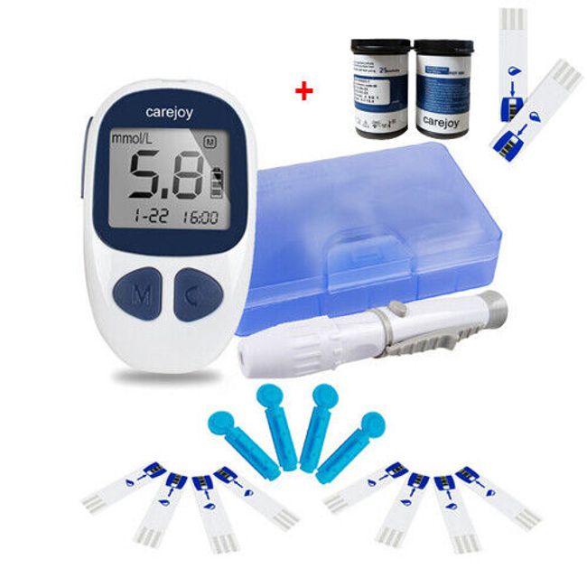 Carejoy Electronic Glucometer Digital Blood Glucose Diabetes Monitor +50 Strips&