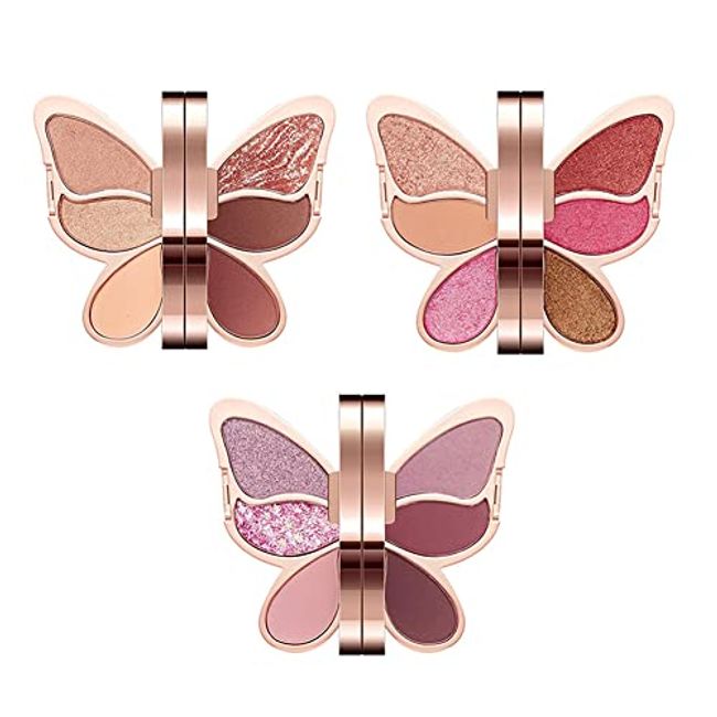 Butterfly Eyeshadow Palette, Butterfly Makeup Palette, Butterfly Eyeshadow Palette, Premium Butterfly Makeup Palette, 6 Color Eyeshadow Palette, Matte Pearl Powder Glitter Neutral Smoky Elf Glitter Rose Red, Eyeshadow Palette Set