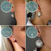 81stgeneration Women's 925 Sterling Silver Small Boho Ocean Whale Tail Stud Earrings