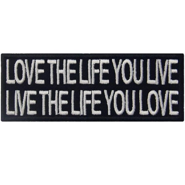 Love Life, Live Life Embroidered Iron On / Sew On Patch