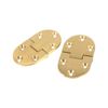 2Pcs Round Solid Brass Butler Tray Hinge 2-1/2"x1-1/2 with Screws for Folding Tables