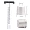 Butterfly Safety Razor Kit, WEISHI Chrome Long Handle Butterfly Open Double Edge Safety Razor With RIVERLAKE H3 Razor Holder Set (1 Razor, 1 Stand & 10pcs blades)