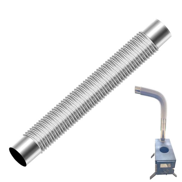 New Adjustable Stainless Steel Flue Exhaust Stove Pipe Ducting Dryer Vent Hose