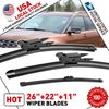 For Ford Explorer 2011-2019 Wipers 3-Pack Full Set 26"+22"+11"- 19260/19220/11