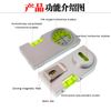 High precision solid aluminum alloy small level ruler for tilt angle measurement, portable mini level bubble with adjustable magnetic function(100 * 48.5 * 14mm)