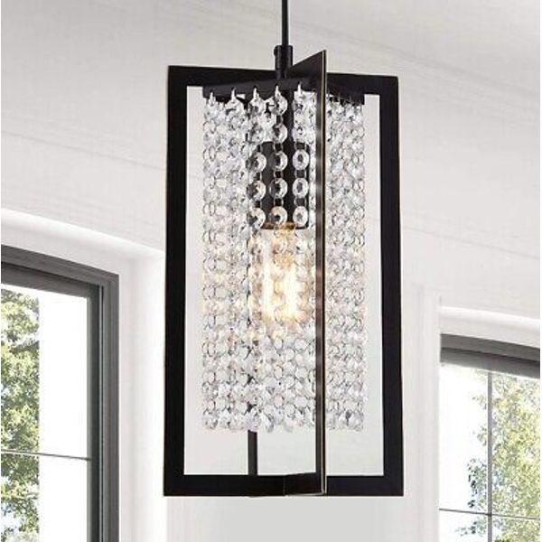 Small Crystal Chandelier for Kitchen Fixture Ceiling Lamp Industrial Bronze