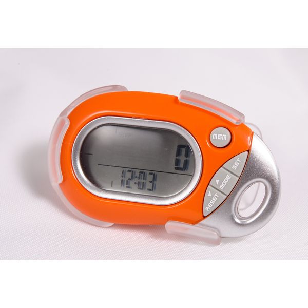 Pedusa PE-771 Tri-Axis Multi-Function Pocket Pedometer (Orange with Holster/B...
