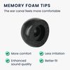kwmobile Replacement Ear Tips Compatible with JBL Reflect flow Pro - Set of 6 - Memory Foam Eartips - Black