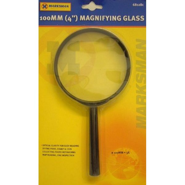 100MM (4") Hand Held 3x Magnifying Glass