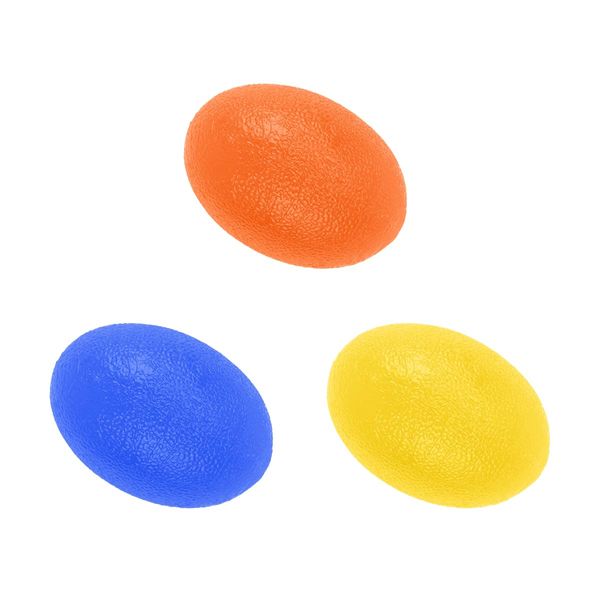 Luckious 3 Pcs Gel Hand Balls, Squeeze Exercise Stress Balls for Arthritis Relief and Hand Therapy - Strengthen Your Grip and Relieve Stress (Blue, Yellow, Orange)