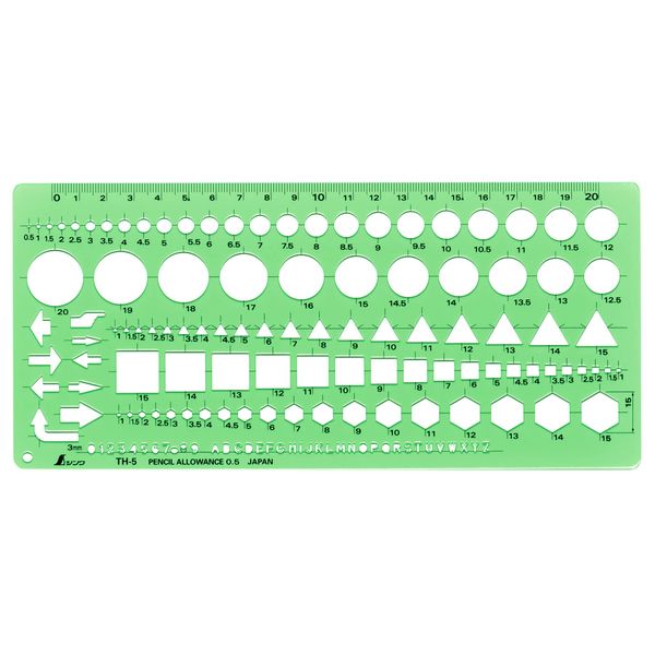 Shinwa template general comprehensive ruler TH-5 (middle)