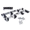 GSKMOTOR Chrome Linear Spark Plug Wire Separators Divider Loom with Black Valve Cover