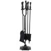 5 PCS Fireplace Tools Set Fireplace Accessories Tools Holder with Handle Indoor