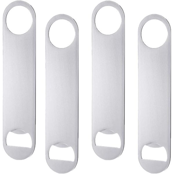 4 PCS Bierflaschenöffner, Barschlüssel für Barkeeper, einfache und effektive flache Bieröffner