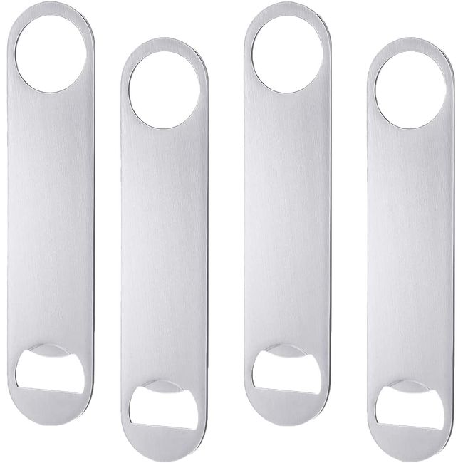 4 PCS Bierflaschenöffner, Barschlüssel für Barkeeper, einfache und effektive flache Bieröffner