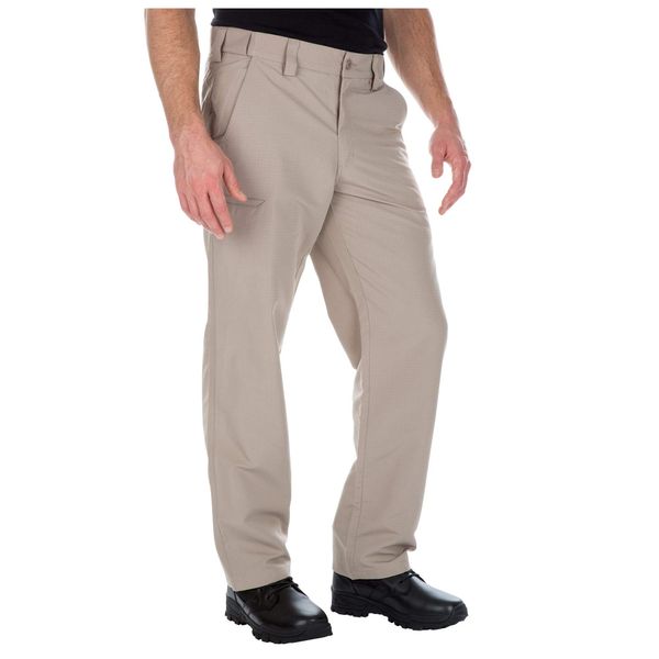 5.11 Tactical Fast-Tac Men's Urban Cargo Pants, Lightweight, Water Resistant Work Pants, Style 74461, Khaki, 30W x 30L