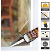Everbuild Brown External Frame Sealant - 4 Tubes