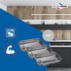 Küchenprofi Stainless Steel Breading Set, No Mess Linking, Overlapping Breading Trays, Set of 3