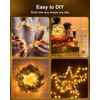 Fairy Lights Battery Operated, Twinkle String Lights Waterproof Silver Wire