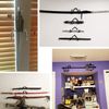 Pmsanzay Universal Adjustable Sword, Wall Hook Display Hanger Wall Mount Display Stand Collection Rack for Sword,Dagger,Axe,Keyblade, etc —2 Pack— No Sword — Vertical/Horizontal Display