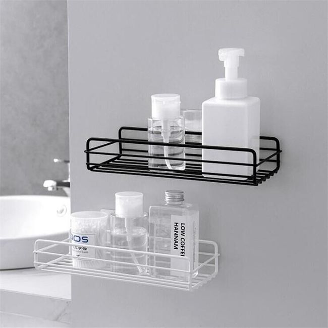 Iron Bathroom Shelf Kitchen Corner Shelf Shower Rack Storage