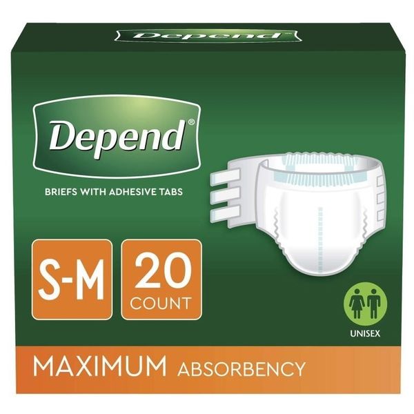 Depend Incontinence Brief Small/Medium Overnight 35456 Maximum 20 Ct