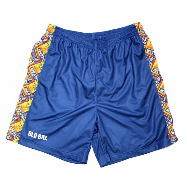 Flat OLD BAY Can Pattern Sides (Royal) / Running Shorts (Men) - Medium / Blue