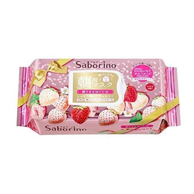 Saborino Morning Premium White Strawberry Face Mask  28 Sheets