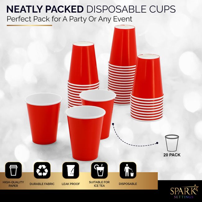 Disposable Plastic Cups, Green Colored Plastic Cups, 12-Ounce Plastic Party  Cups, Strong and Sturdy Disposable Cups for Party, Wedding, Christmas