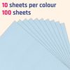 10 Colours, A4 120gsm Coloured Art Paper - Assorted Pack, 100 sheets