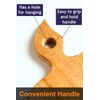 Apple-shaped Solid Wood Cutting Board With Handle for Fruits, Veggies, Cheese