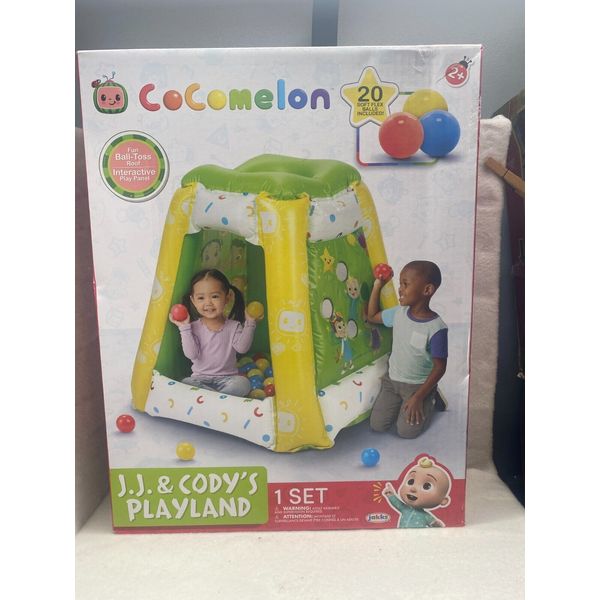 CoComelon Inflatable Kids Ball Pit Playland with 20 Pit Balls