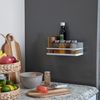 Household Essentials Metal Magnetic Spice Organizer, White