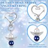1 Set Something Blue for The Bride Charm Blue Pearl Angel for The Bride Charm Wedding Party Keychain Gift Card Party Favours for Marriage Celebration Shower Holy Communion
