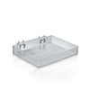 Azar Displays 225541 9.5" Wide Open Tray for Peg/Slat, 2-Pack