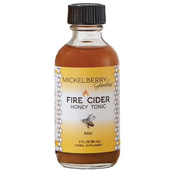 Fire Cider Apple Cider Vinegar Honey Tonic with Organic Turmeric Root, Ginger Root & Dandelion - Natural Digestive & Immune Support (2 Ounces)