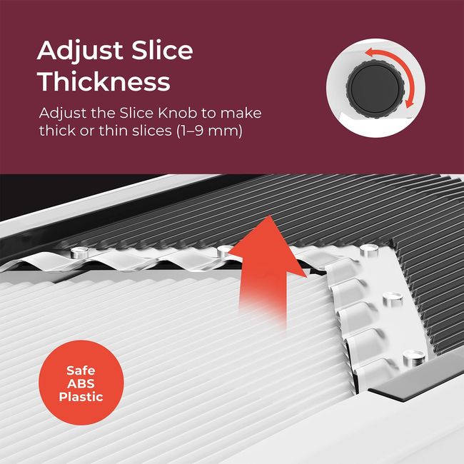 Foldable Mandoline Slicer with Adjustable Thickness - On Sale