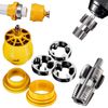 Internal and External PVC Pipe Threader Kit,Integrated Internal & External Pipe Threading Tool,Resuable Plastic Pipe Threader for Drill with 3 Dies, 1/2", 3/4", 1" (Internal+ External)
