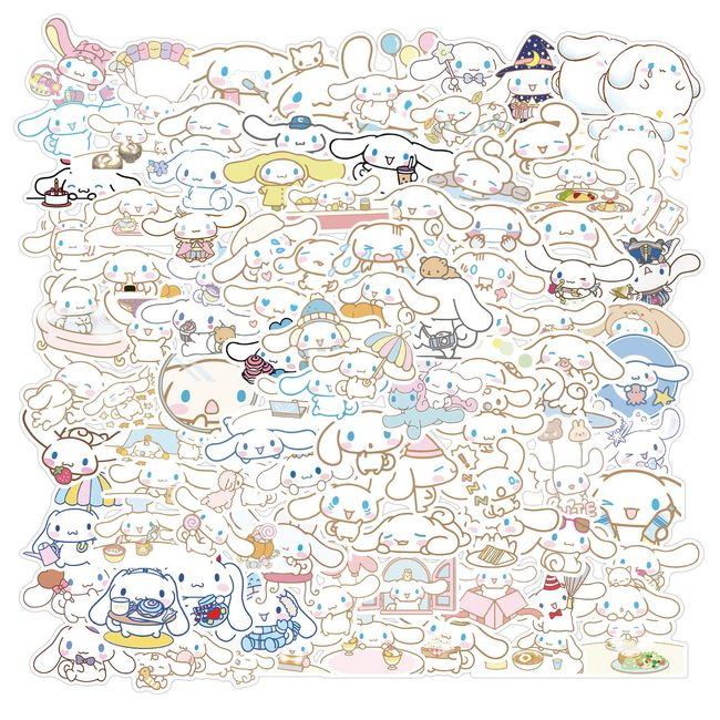 ROFOLO 100PCS Cinnamoroll Stickers, Cute Dog Stickers, Vinyl Waterproof Stickers for Kids Teens Girls Adults Phone Water Bottles Skateboard Guitar