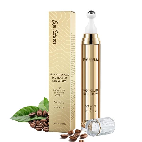 Sérum Ocular con Cafeína y Rodillo para Ojeras e Hinchazón