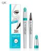 [GECOMO Classic] Eyebrow Pencil 4D Liquid Eyebrow Pencil, 4 Claw Eyebrow Pencil, Liquid Eyebrow Pencil, Never Fade 48H Lasting Tattoo Eyebrow Pencil, Long Lasting, Natural and Indestructible Color, Eyebrow Cosmetics, Eyebrow Makeup Pencil, Popular (01# Li