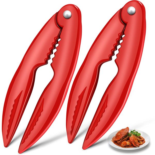 Red Crab Claw Tool Red Crab Cracker Crab Claw and Lobster Cracker Sheller Seafood Cracker Shellfish Tool 13.5 x 5 cm (2)